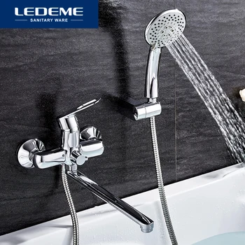 

LEDEME 1 SET Bathroom Bathtub Faucets Fixture Sets Faucets Set Bath Shower Tap Bathroom Shower Set Waterfall Shower Head L2249