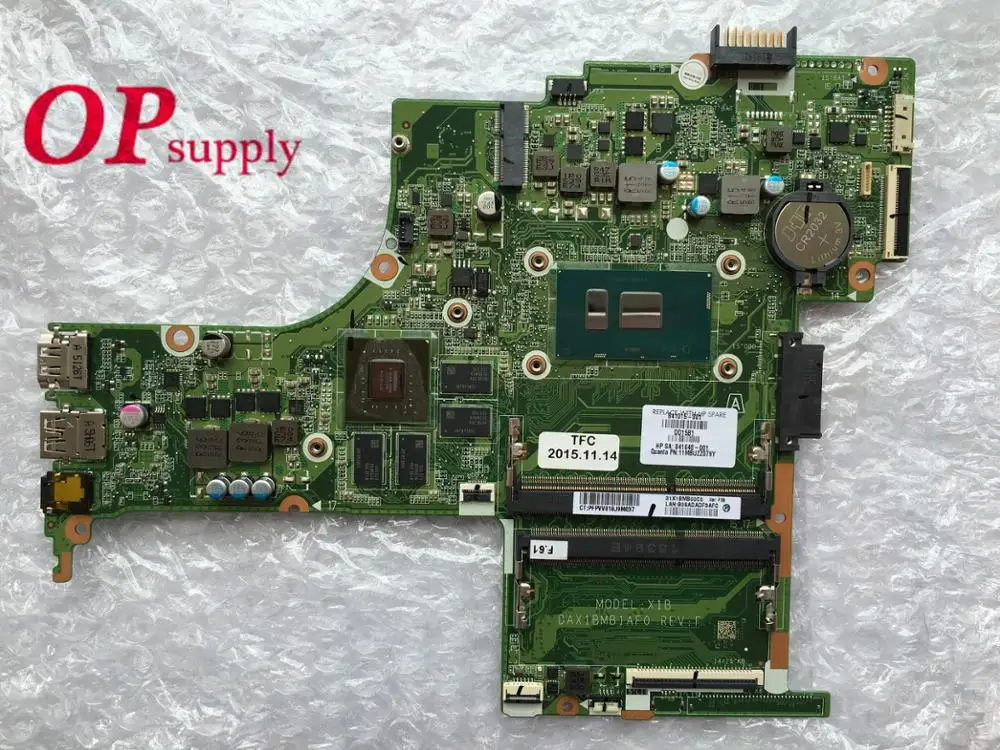 841015-601 841015-001 DAX1BMB1AF0 w i7-6500U cpu w N16S-GT-S-A2 GPU для hp NoteBook 14-AB Series PC Материнская плата ноутбука