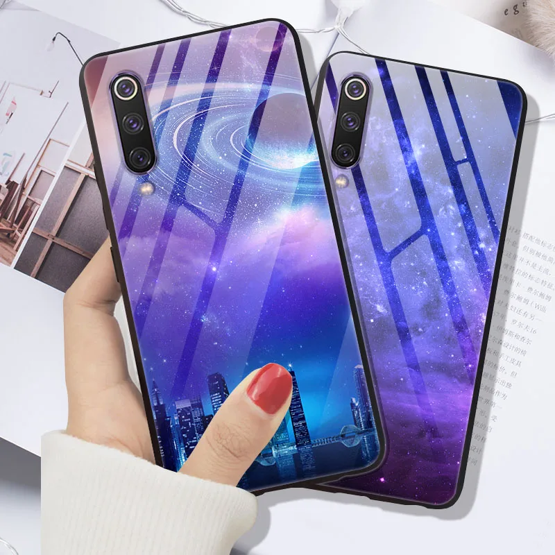 Чехол для Xiaomi mi 9 mi 9 T Pro из закаленного стекла с изображением планеты космос, стеклянный чехол для задней панели для Xiaomi mi 9 mi 9 SE 9 T Pro 9 T Coque Shell
