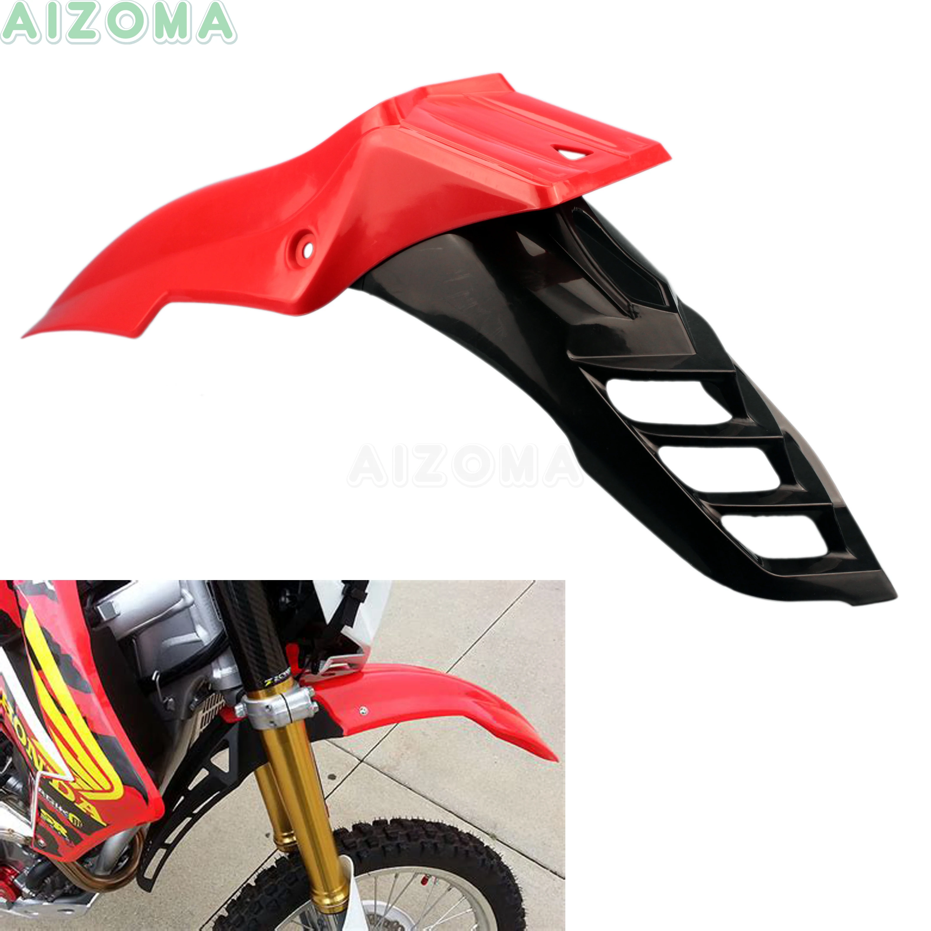 

Dirt Bike Front Fender Extension Motorcycle Universals Mudguard For Honda CRF CRM XR CR 125 150 230 450R 450L 450RX 450 Rally