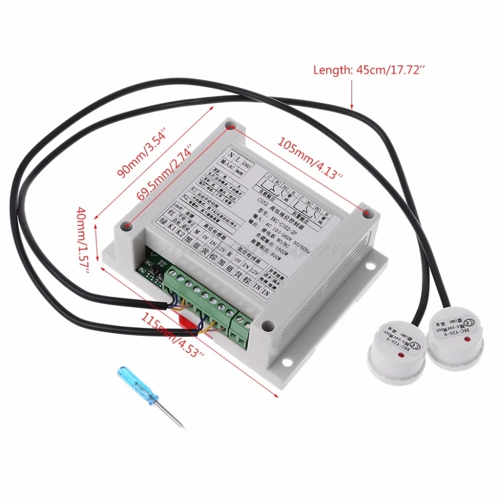 Интеллектуальный контроллер высокого и низкого уровня жидкости с 2 бесконтактными датчиками автоматический контроль уровня жидкости My02 19