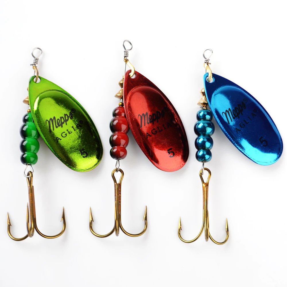  1PC 3 Color Size0-Size5 Fishing Hard Lure Bait Leurre Peche Mepps Spoon Fishing Tackle Vissen Pesca Acesorios 