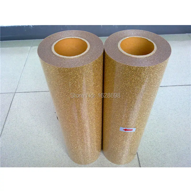 

made in korea use for heat transfer film glitter material on garment- CDG-23 Light gold color glitter