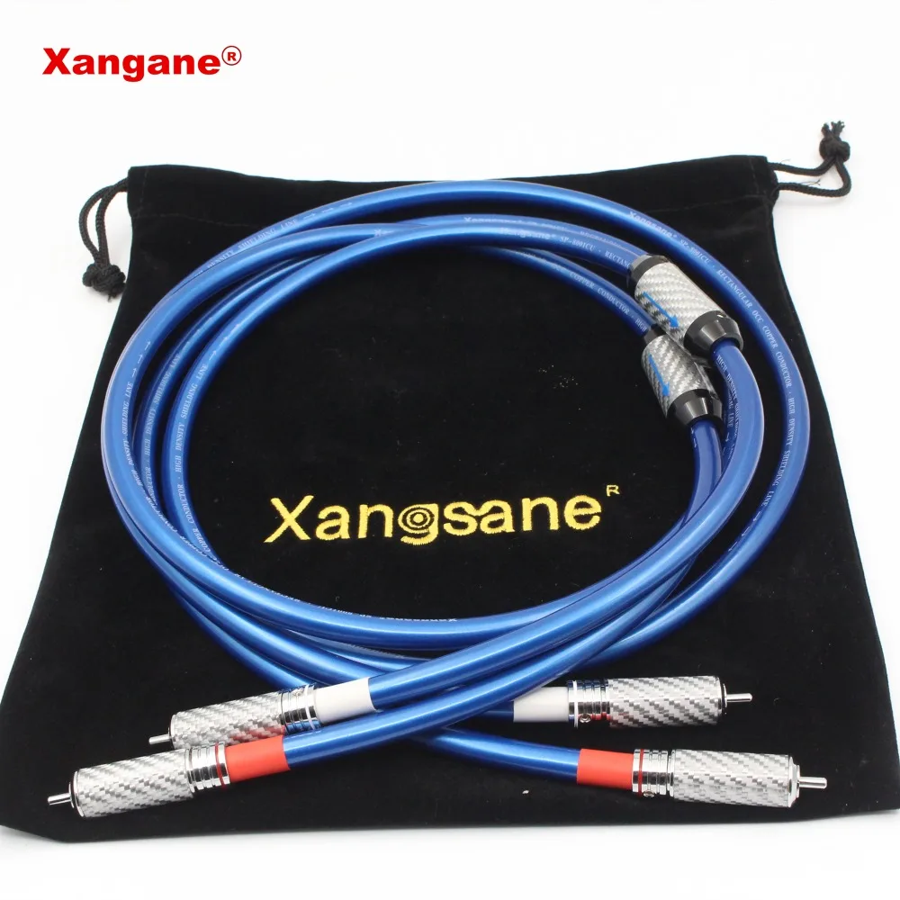 

Xangsane Rectangular OFC Copper Conductor HIFI Audio Signal Line RCA-RCA Connection audio cables