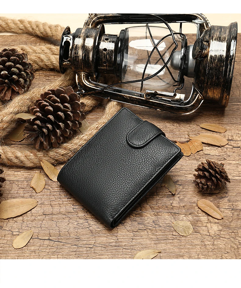 New Arrivals Genuine Leather Man Wallets Large Capacity Multi-Card Bit Card Wallet Cross-Section Soft Style Men Zipper Purses