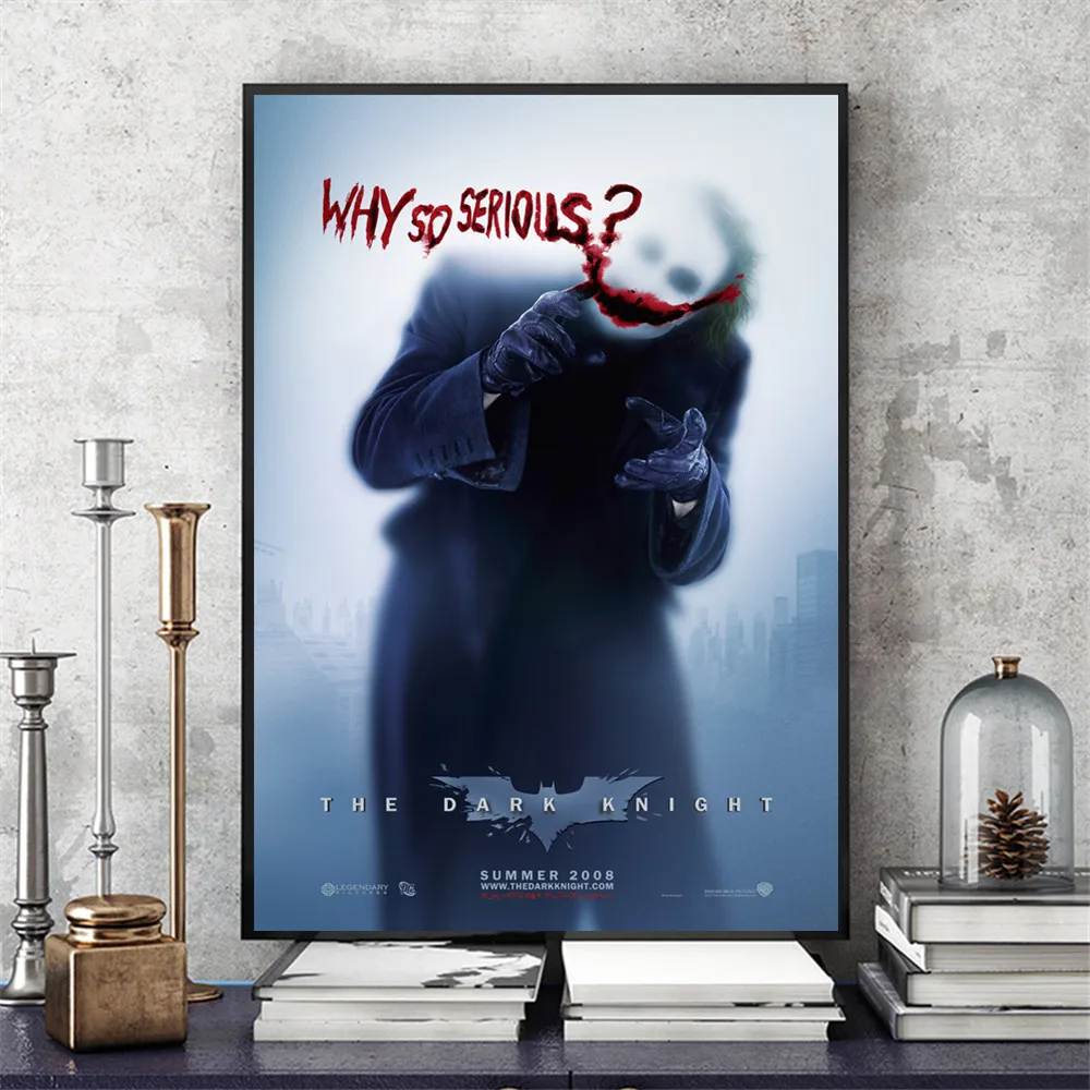 Why So Serious Joker Canvas Art Print Painting Poster Wall Picture For