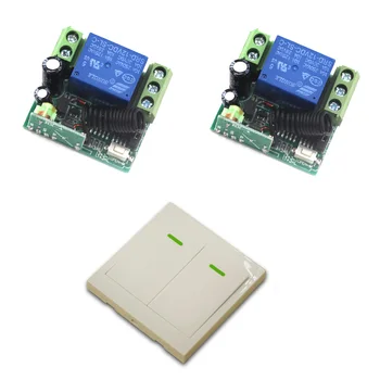 

Access Door Control System Mini 12V DC 1CH Wireless Remote Control Switch System Transmitter and Receiver with Case 315/433MHZ
