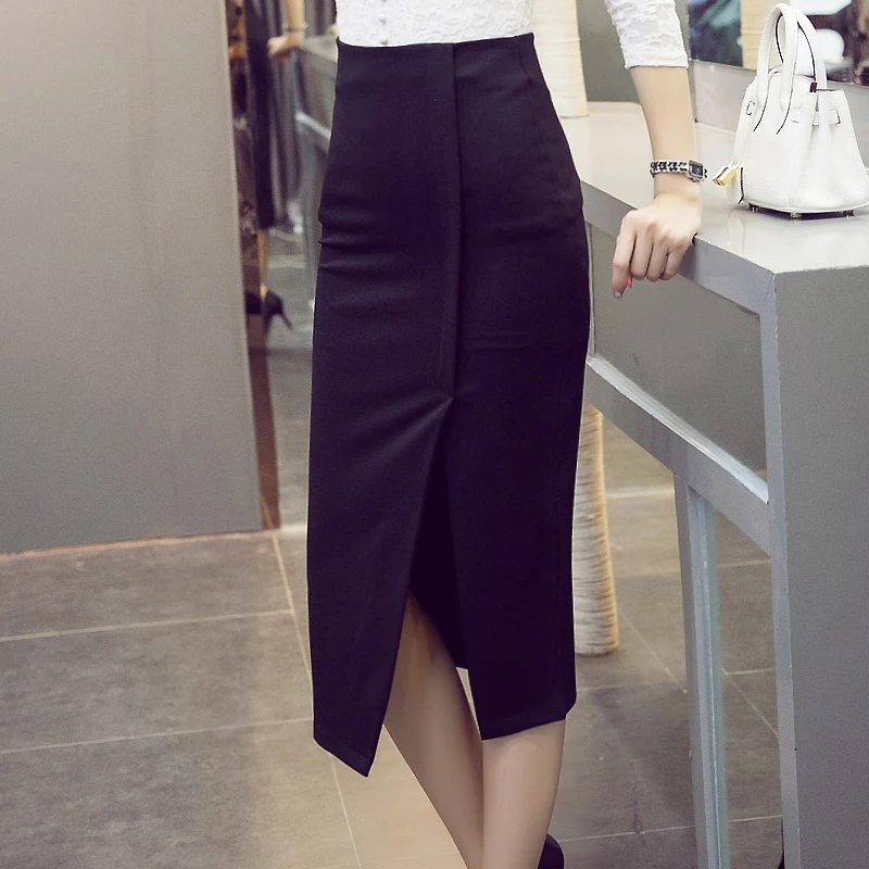 Женская юбка карандаш средней длины с высокой талией|stretch skirt|fashion pencil skirtpencil skirt |