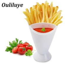 Французский контейнер для картофеля фри Салат чаша для макания Potatoe инструмент чашка пластиковая посуда Ассорти соус-Кетчуп Джем соусница чаша приспособление для салата гаджет