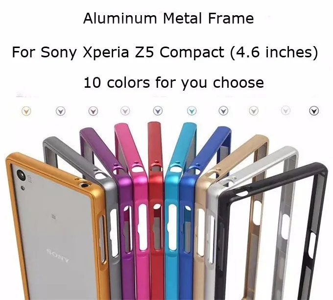 Для sony Xperia Z5 Compact чехол-бампер двойной гибридный тонкий пуш-ап металлический алюминиевый каркас крышка Fundas для sony Z5 Mini E5803 E5823