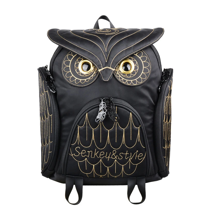 2018 New Personalized Women Backpack Embossed Owl Backpack Fashion Tide Cartoon Cute Animal Waterproof Women Bags