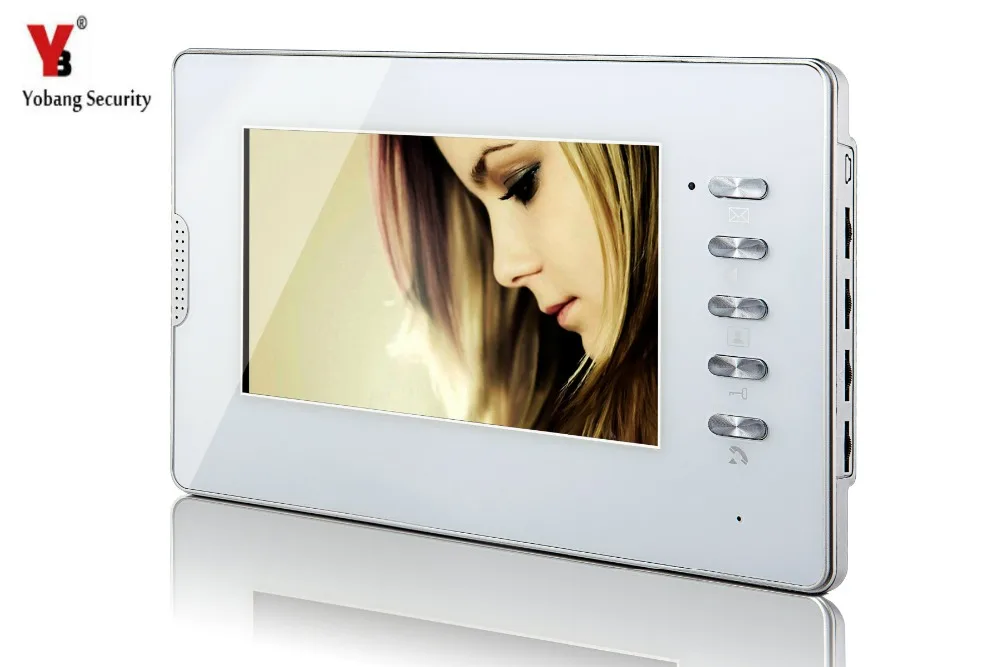 

YobangSecurity 7 Inch Color TFT LCD Monitor Wire Video Door Entry System Video Intercom Monitor for House Office Apartment