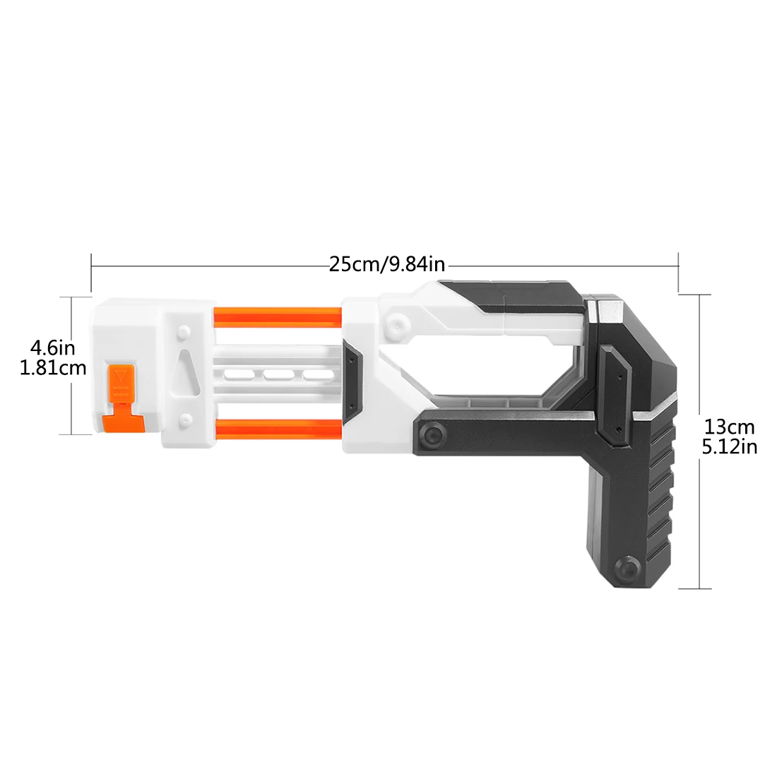 Модифицированный ABS инкрустация типа хвост штока для Nerf N-strike Элитной серии-оранжевый+ серый