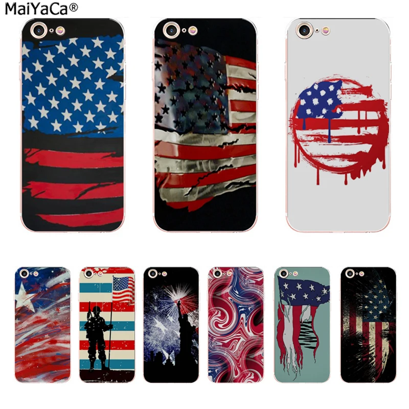 MaiYaCa American flag On Sale Luxury Cool Phone Accessories Case for Apple iPhone 8 7 6 6S Plus X 5 5S SE 5C Cellphones MaiYaCa American flag On Sale Luxury Cool Phone Accessories Case for Apple iPhone 8 7 6 6S Plus X 5 5S SE 5C Cellphones