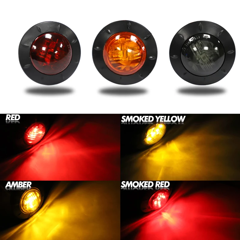 

2PCS 1.47''12-24V Truck Trailer Super bright Side Marker Light Waterproof led lamp for car led brake light car light accessories