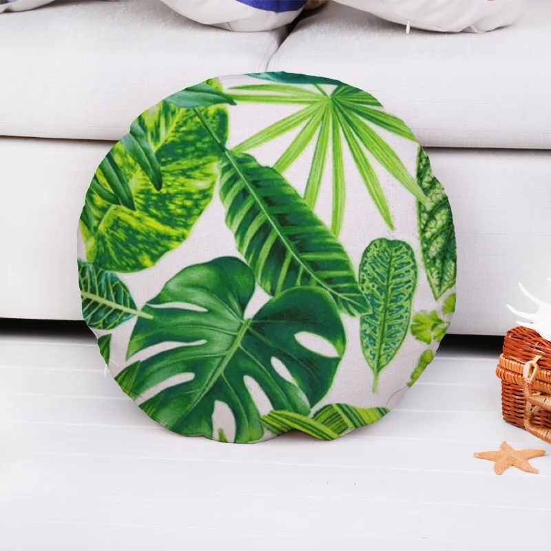 9 Types Diameter 45CM Tropical Plants Cushion Cover Home Decor Bed Sofa