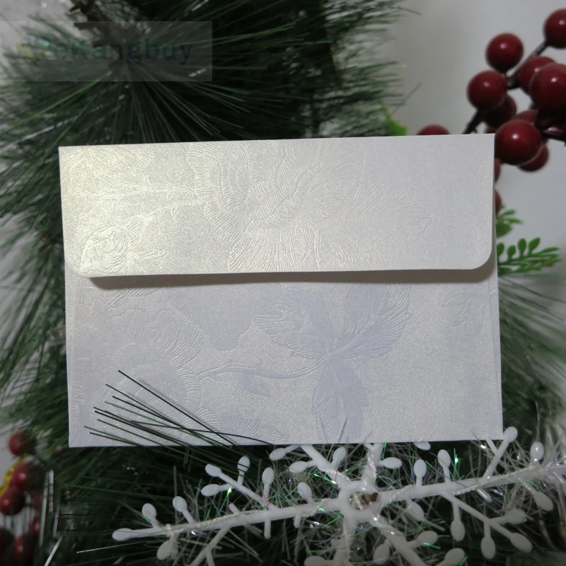 Белый цветочный рельефный конверт пригласительные подарочные конверты