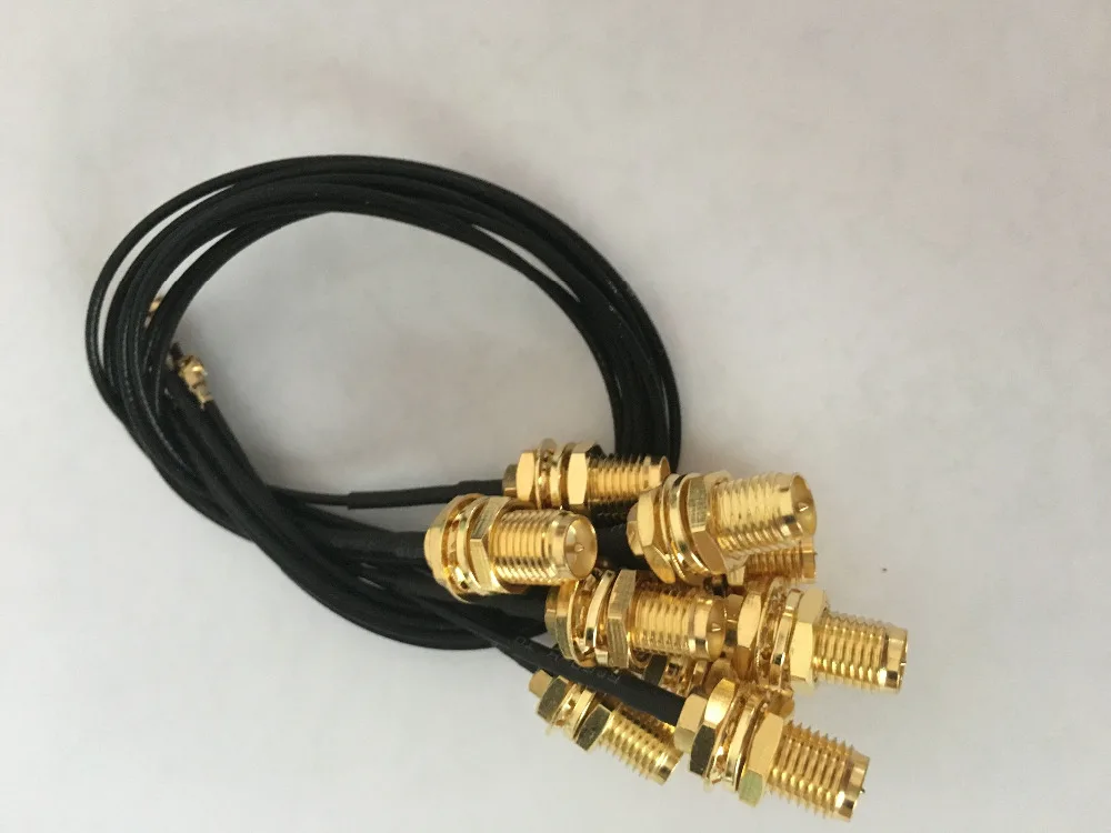 10 шт./лот 20 см U. FL мини PCI К RP-SMA/MINI PCIE к SMA мужской косичка антенна, WiFi кабель/RP SMA к провод IPX 1,13 мм черный
