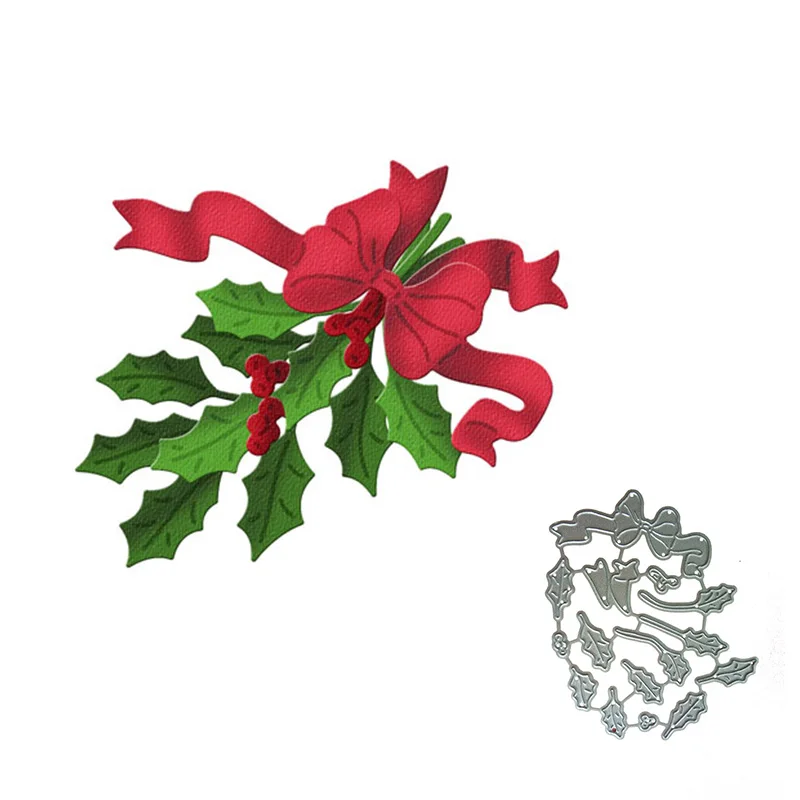 

Ribbon Leaves Backdrop Metal Cutting Dies New 2018 Craft Dies Christmas Dies Scrapbooking for DIY Alubm Photo Card Decorations