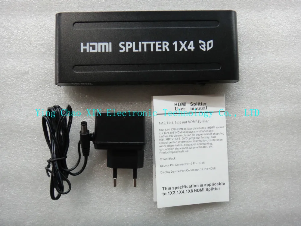 Mini 4 Порты и разъёмы 1x4 HDMI Splitter конвертер Поддержка 3D HD 1.4 до 1080 P 1 Вход 4 выход Усилители домашние и адаптер Бесплатная доставка