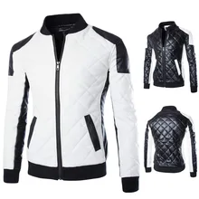 Chaqueta Hombre Панк Высокое Качество Молния Стоять Воротник Случайные мужская Куртка Шить Большой Размер Мужские Кожаные Куртки Пальто 5XL