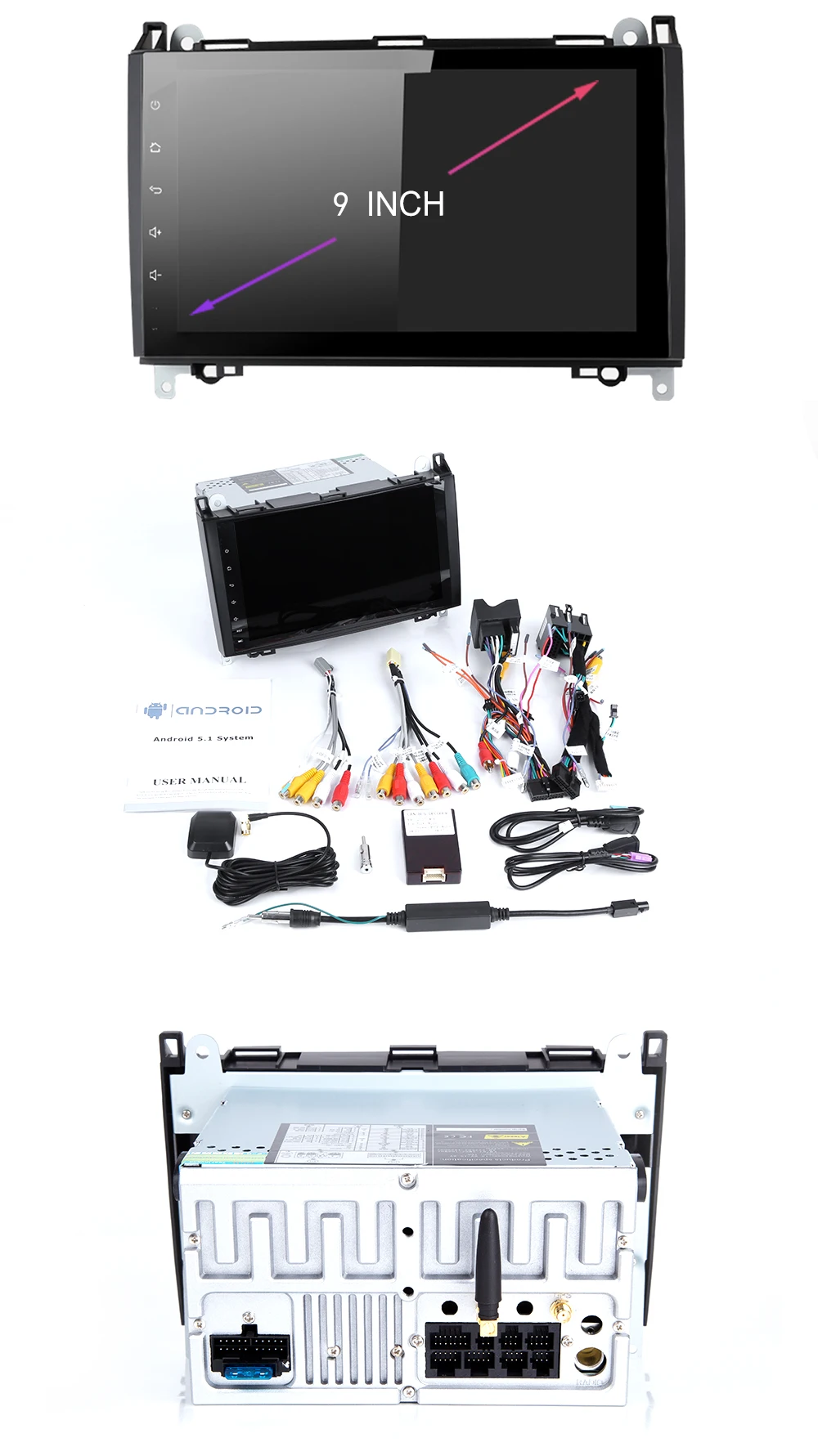 Sale 2 din android 9.0 Car Multimedia GPS Head unit for Mercedes Benz B200 A B Class W169 W245 Viano Vito W639 Sprinter W906DVD Radio 17