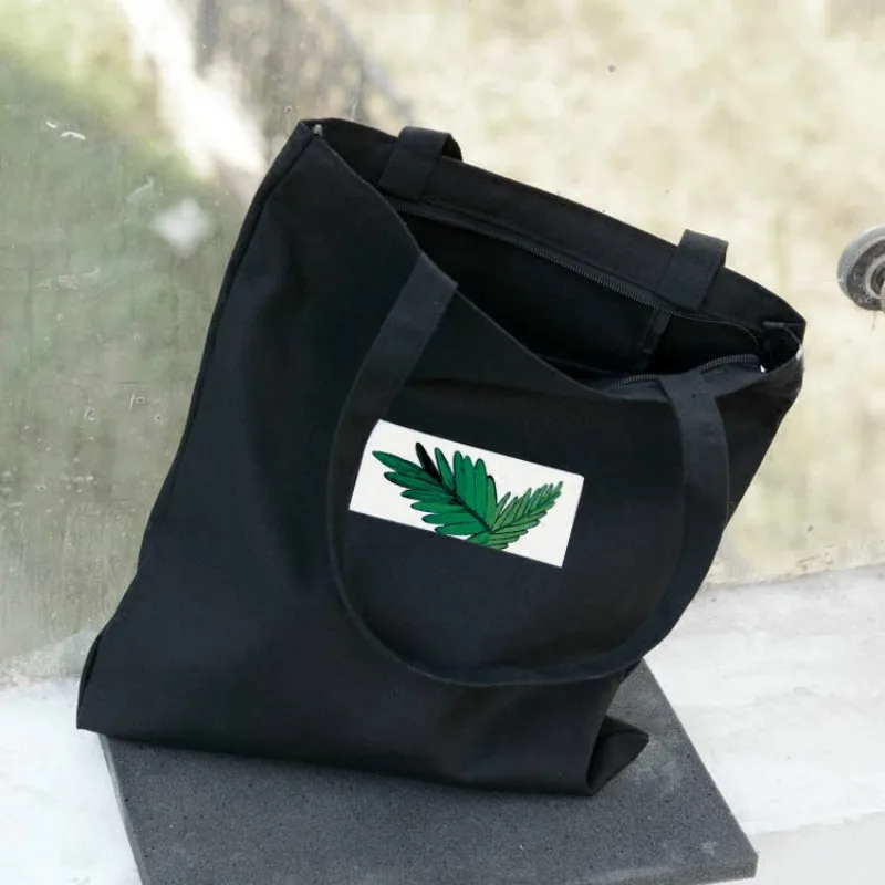 Простая повседневная сумка для покупок с растениями, женские холщовые многоразовые хлопковые сумки для покупок