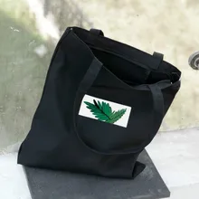 Простая повседневная сумка для покупок с растениями, женские холщовые многоразовые хлопковые сумки для покупок