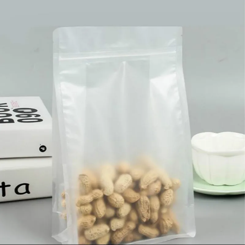 100 шт. скраб восьмиугольная печать Ziplock мешок прозрачная упаковка пищевой сумки маленький большой молнии встать пластиковый мешок