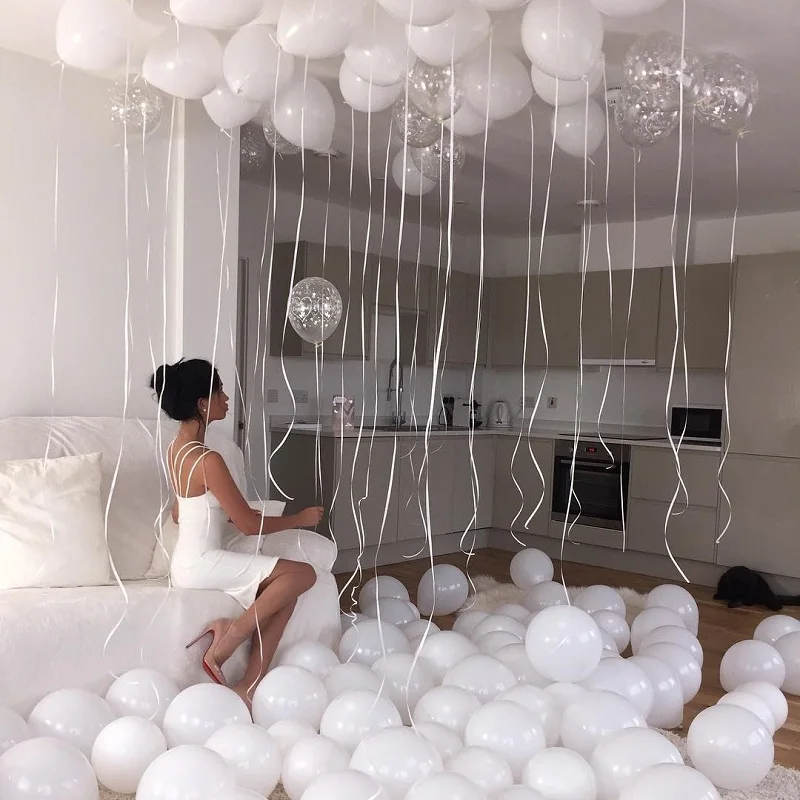 10 шт 12 дюймов белый воздушные шары для свадьбы вечеринки 18 дюймов 36 дюймов белый надувные воздушные шары с гелием украшения на вечеринку