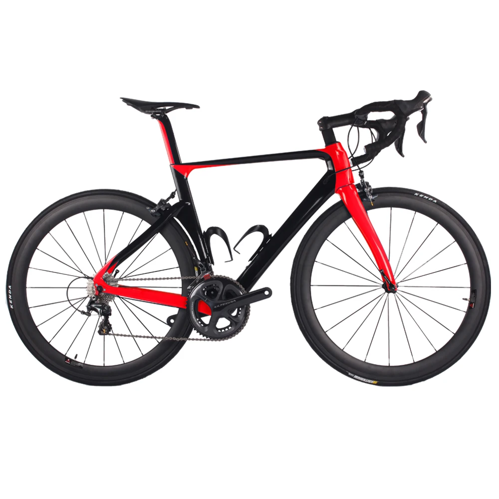 Discount Cheapest Chinese Aero Full Carbon Complete Road Bike High Quality 700C Carbon Fiber Road Bike Complete Bicycle 2