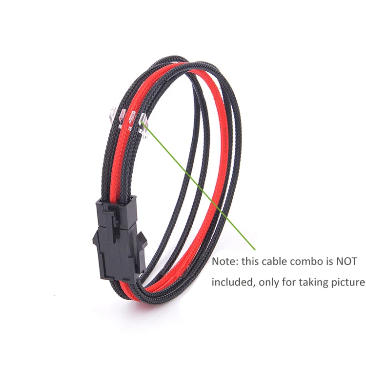 pcie 6pin extension cable nylon sleeved (2)