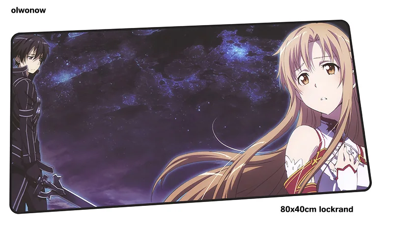 Sword Art онлайн коврик для мыши 800x400x3 мм объемный рисунок игровой коврик для мыши Коврик для геймера популярная игра компьютерный стол padmouse большой игровой коврик
