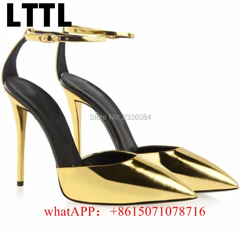Solos Charol 2018 Pie Mujer Oro De Tacón En Alto Pic Banquete La Punta Hebilla Bombas Europa Zapatos Personalidad Señora Correa As zAqcTz
