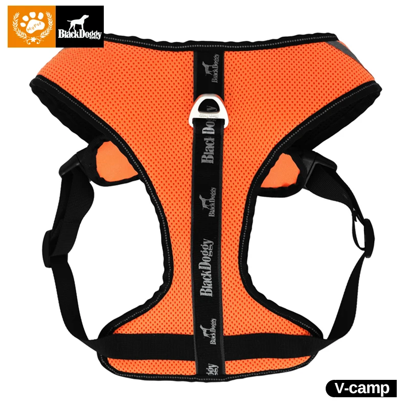 Outdoor Adjustable Pets Dog Harness Reflective safe Nylon air mesh Vest