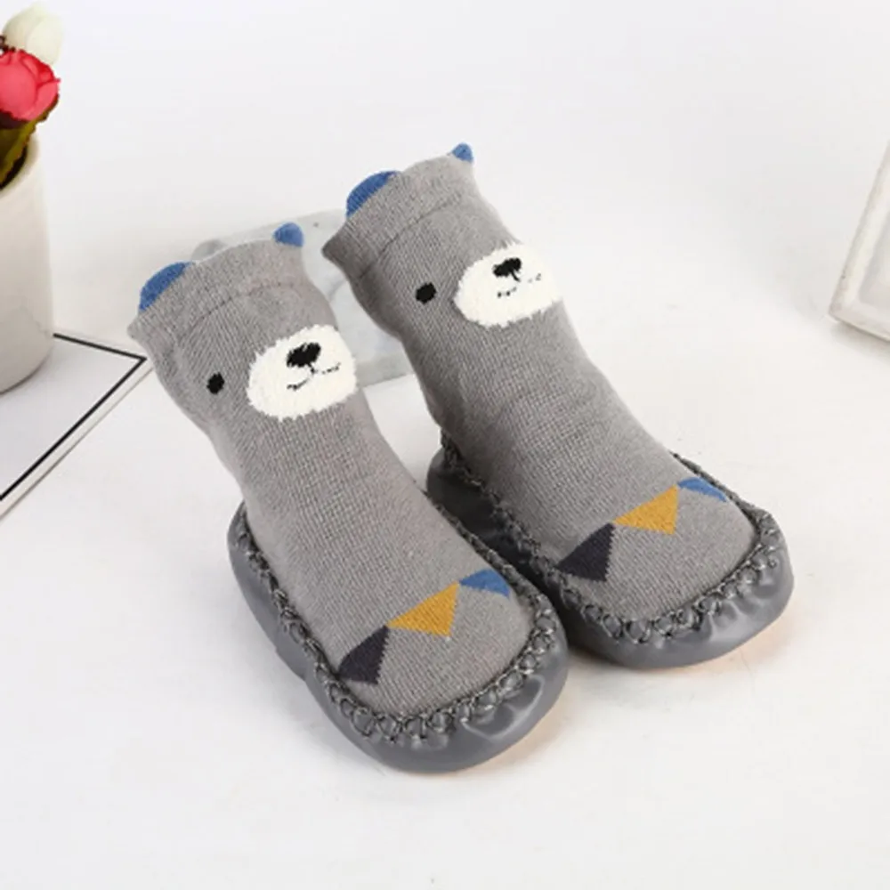 Детские наколенники для маленьких мальчиков и девочек, теплые нескользящие носки с рисунками животных для малышей, тапочки Joelheira Crossfit