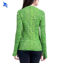 Женские футболки для йоги, длинный рукав, Беговая толстовка, быстросохнущие спортивные топы, тренировки, тренажерный зал, фитнес рубашка, бег, сухой крой, куртка женская