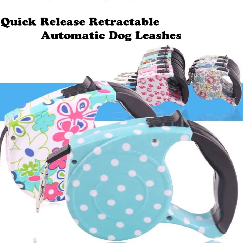 5M Small Medium Dogs Cats Basic Halter Harnesses Pet Automatic