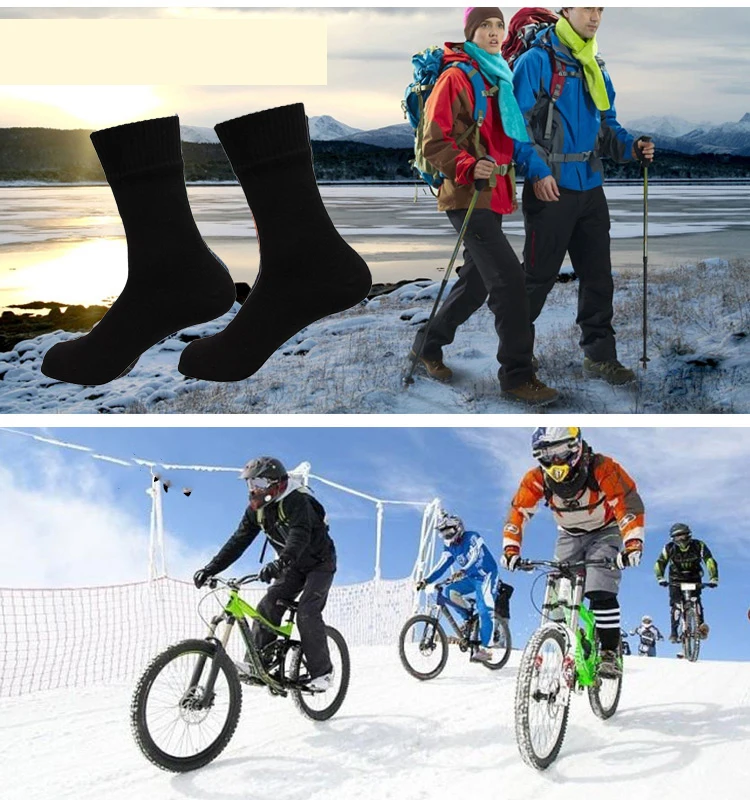 الشتاء للماء الجوارب الرجال المياه الجوارب النساء الركبة عالية Coolmax البرتقال التسلق والمشي في الهواء الطلق التزلج الجاف سريع الدراجات الجوا...