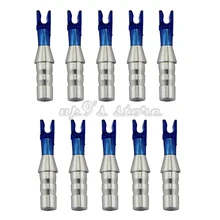 50 комплектов шпилька в виде стрелки S Nock& штифты-зарубки под тетиву адаптер для карбонового алюминиевого вала внутренний диаметр 6,2 мм прозрачный синий