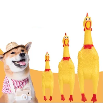 

Screaming Chicken Squeeze Sound Toy Pets Dog Molar Toys Product Shrilling Decompression Tool Squeak Vent chicken