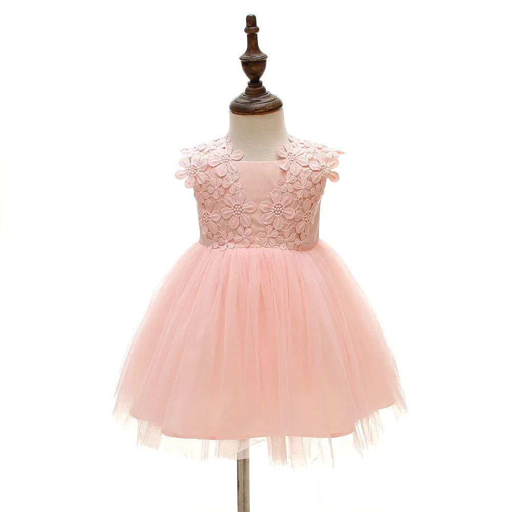 Buy New 1 Year Birthday Dress Pink Color Ball Gown Party Dresses Baby Girl