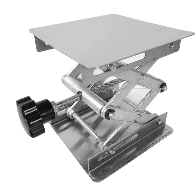 100*100 Mini Stainless Steel Lifting Platform Focus Adjustable For CNC Laser Engraving Machine Desktop Adjust Height 45-145mm