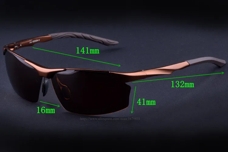 Мужские поляризованные солнцезащитные очки из алюминиево-магниевого сплава, зеркальные Мужские солнцезащитные очки для вождения