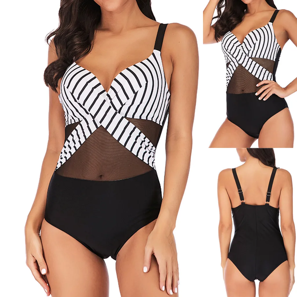 

Bikini 2019 Sexy Women Plus Size Print Tankini Swimjupmsuit Swimsuit Beachwear Padded Swimwear bathing suit Swimwear Biquini