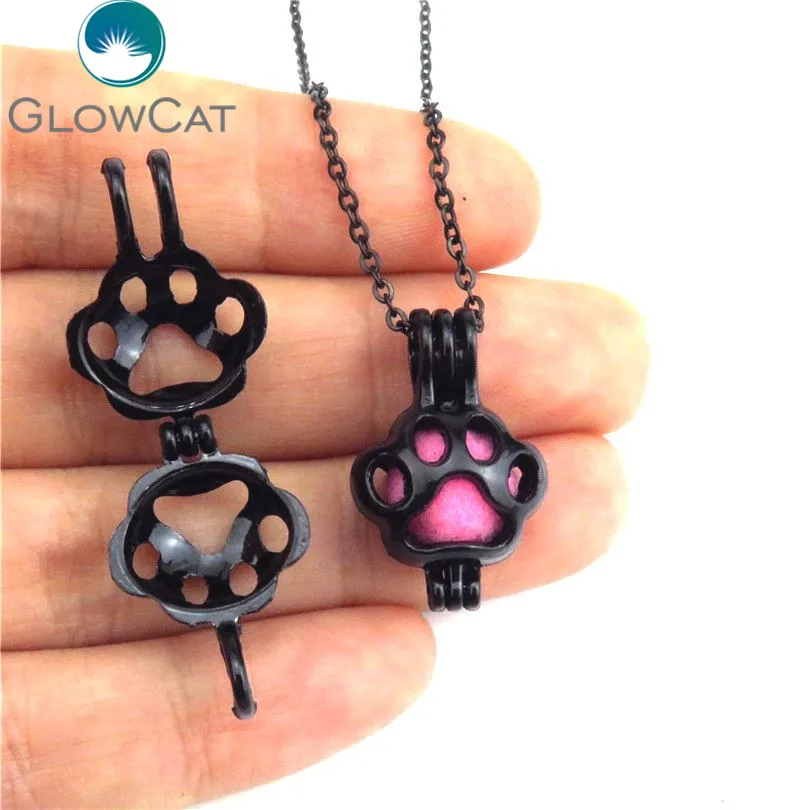 GLOWCAT H445 пистолет черная собака Paw бисер с принтом клетка эфирное масло диффузор