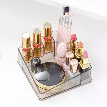 

2pcs/set Makeup Cosmetics Storage Box Jewelry Desk Organizer Lipstick Brush Display Stand Large Capacity Holder