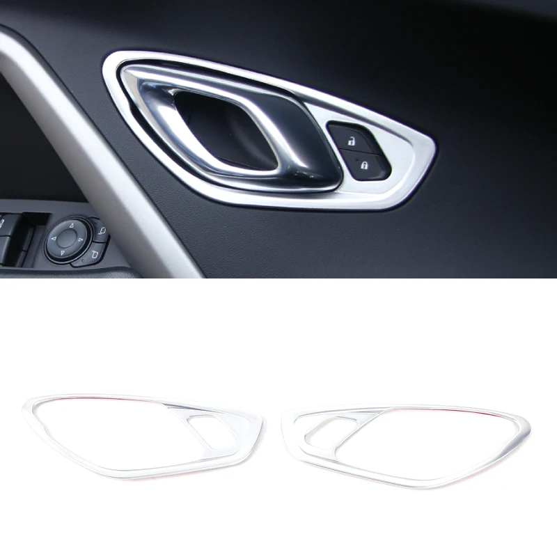 

Inner Accessories ABS 2pcs Door Inner Handle Bowls Cover Decoration Trim Frame For Chevy Chevrolet Camaro 2016 2017