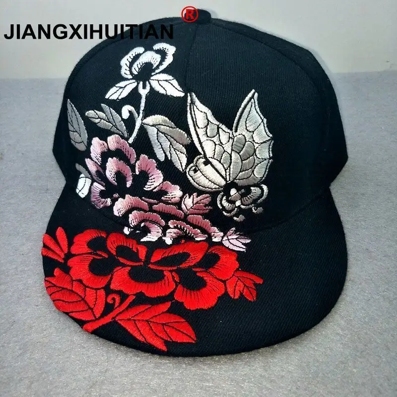 Бейсболка с цветами женские бейсболки с цветами для женщин хип хоп китайский стиль солнцезащитный козырек Sunhat Femmes Новинка года лето