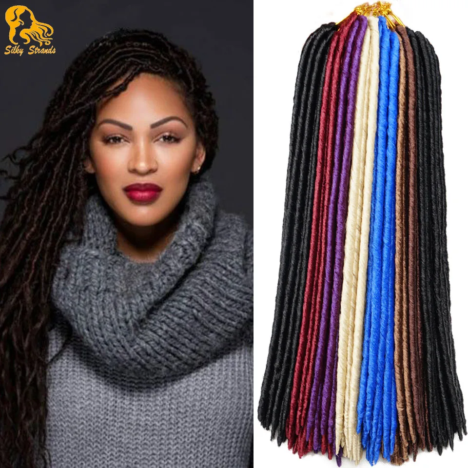 18'' Havana Mambo Faux Locs Crochet Hair 24Roots Faux 